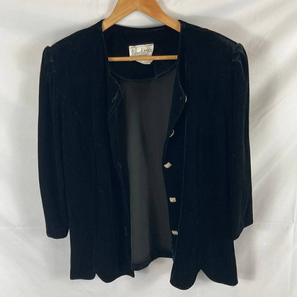 New Looks California Velvet Button Front Formal Jacket Size 14